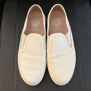 Vince Camuto white slip-on sneakers